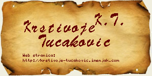 Krstivoje Tucaković vizit kartica